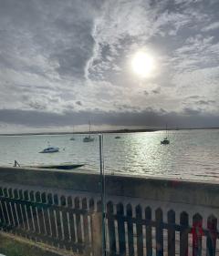 Refreshment stop at the Mill Beach Seaside Resort overlooking the lovely Blackwater Estuary